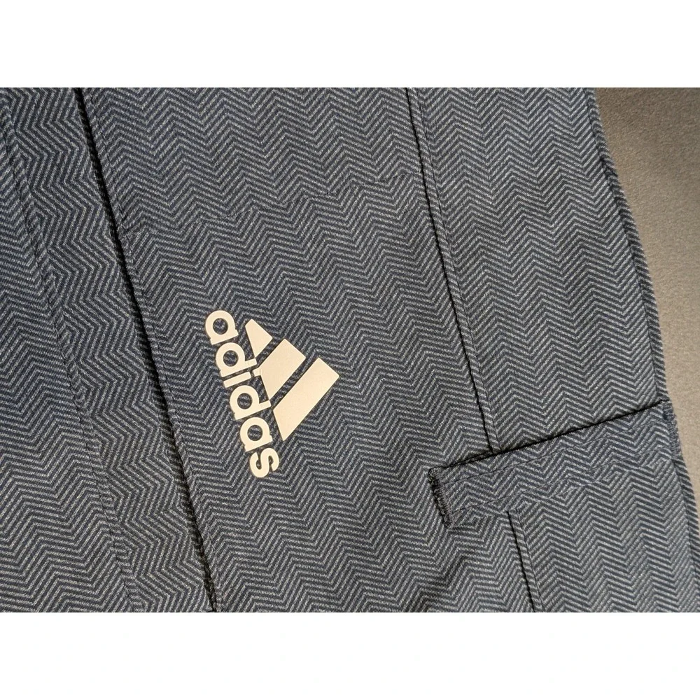 Adidas‎ Golf Shorts Size 40 Blue Texture Pattern Men's Active